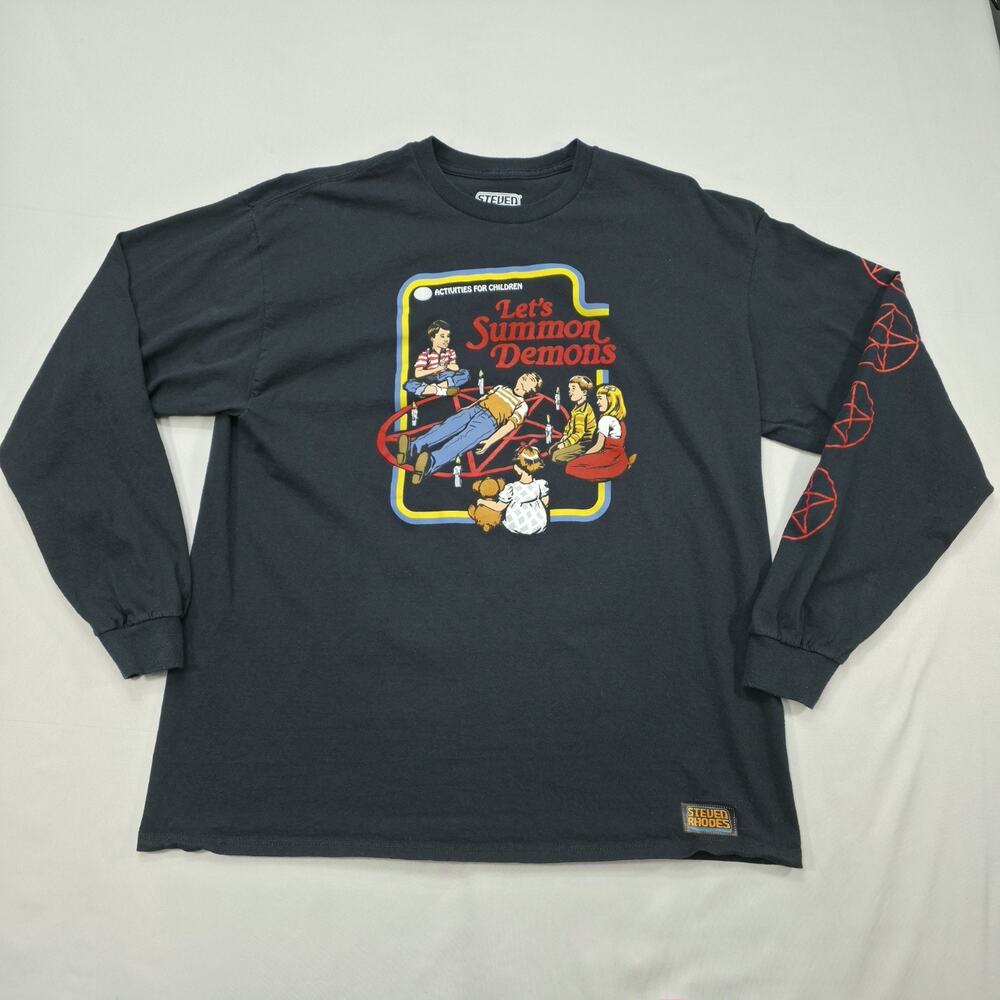 Steven Rhodes Lets Summon Demons Shirt Mens XL Graphic Horror Halloween Tee